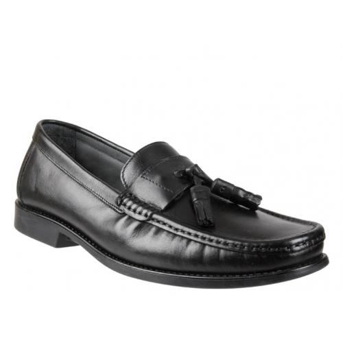 Giorgio Brutini "Fletch" Black Genuine Leather Loafer Shoes 47873